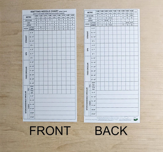 Needle & Hook Inventory Bookmark