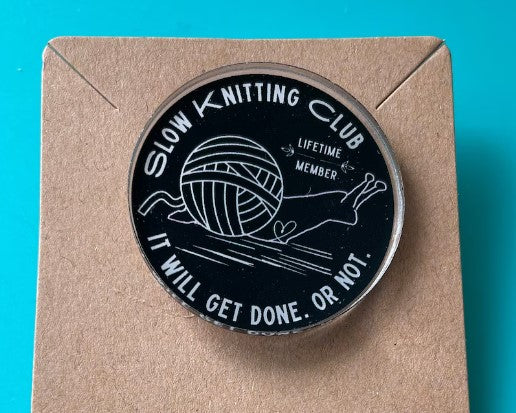 Slow Knitting Club Pin